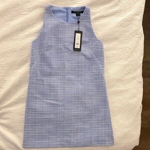 French Connection Light Blue Tweed Mini Dress